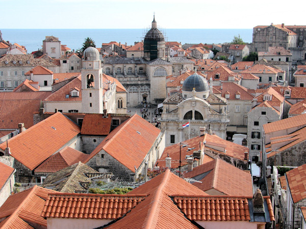 View of Dubrovnik from Land Side Walls