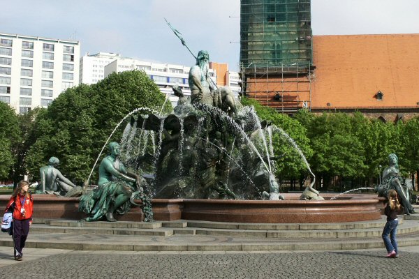 Neptune Fountain in Alexanderplatz