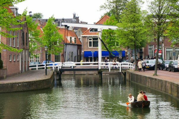 Canal and bridge in Hoorn